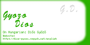 gyozo dios business card